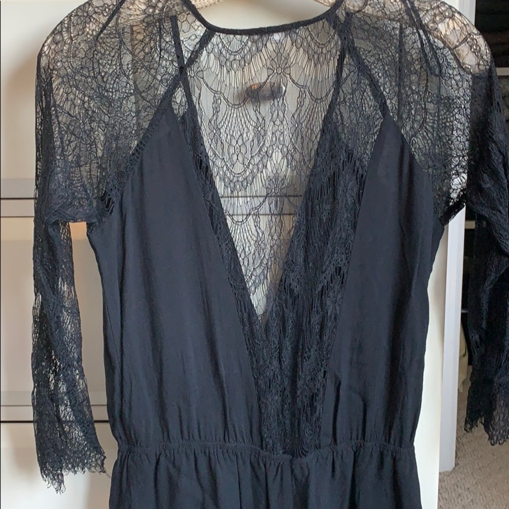 BLACK LACE ROMPER - Picture 4 of 4